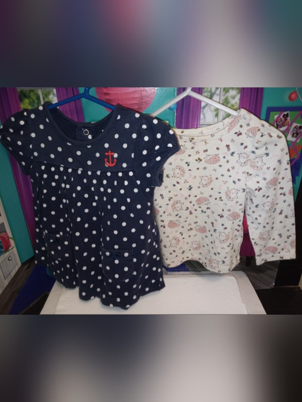 Carter's polka dot outfit & wonder nation top 12m
